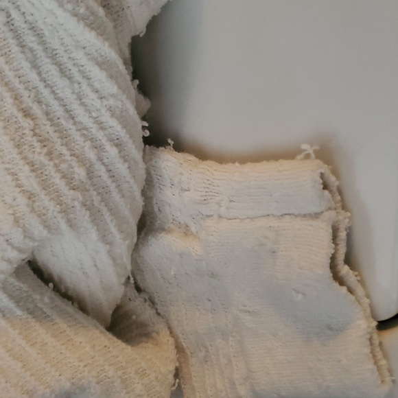 Free People Beach Carter Sweater Shorts Set Size Large Cotton Blend BoHo Beachy - Picture 12 of 16